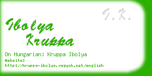 ibolya kruppa business card